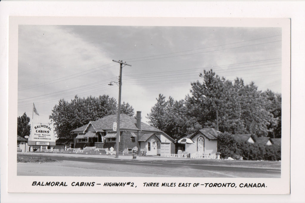 Canada - TORONTO, ON - Balmoral Cabins - Highway #2 - RPPC postcard - B11407