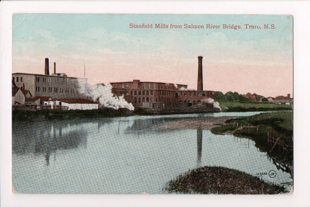 Canada - TRURO, NS - Stanfield Mills from Bridge, @1911 postcard - R00515