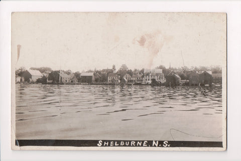 Canada - SHELBURNE, NS - buildings at waters edge - RPPC - 500739