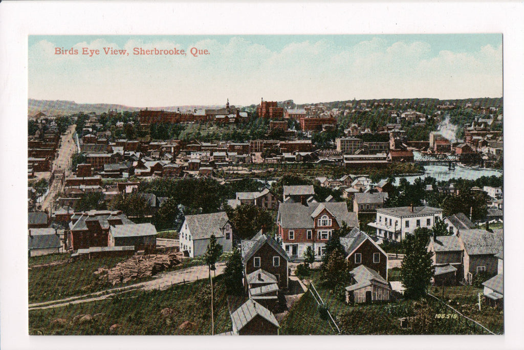 Canada - SHERBROOKE, QC - Birds Eye view postcard - R00574