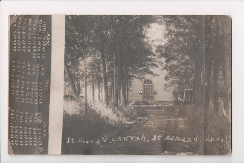 Canada - ST ARMAND, QC- St Marys Church - RPPC - 500248