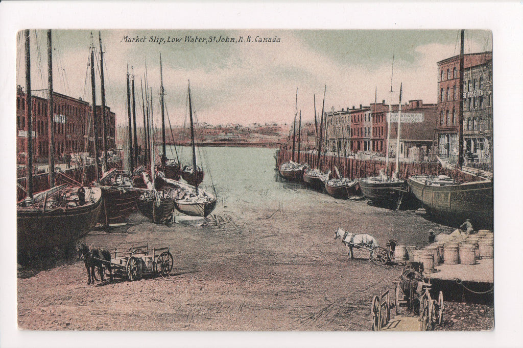 Canada - St John, NB - Market Slip, Low Water, Vim Tea?, W Adams? - A12052