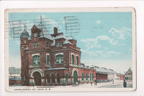 Canada - St John, NB - Union Depot - @1919 postcard - B11034