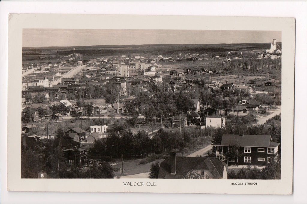 Canada - VAL d'or, QC - Bird Eye View - Bloom Studios RPPC postcard - D05272