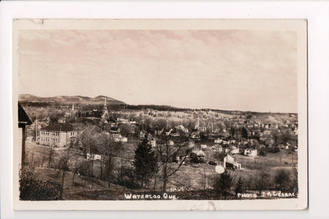 Canada - WATERLOO, QC - Bird Eye View - J A Legare RPPC postcard - D07010