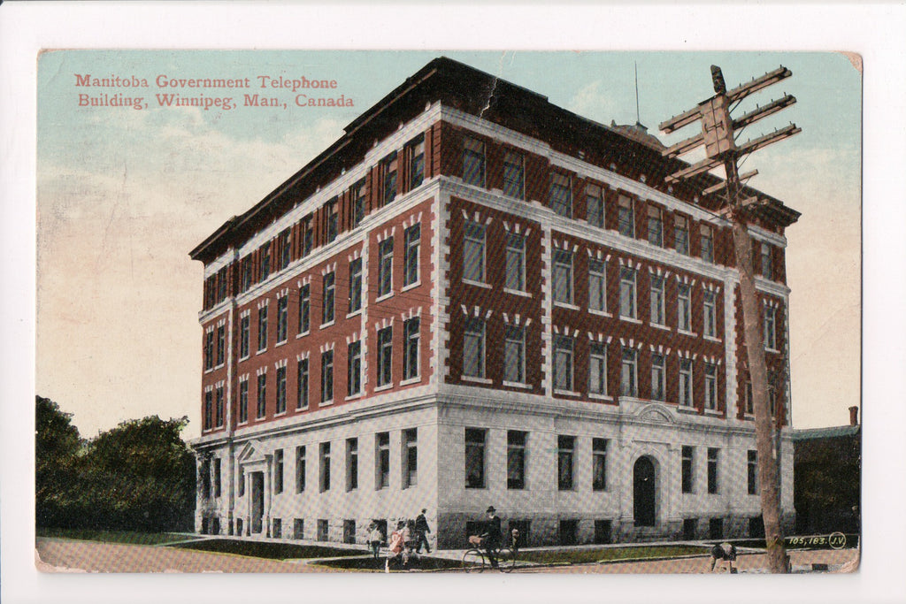 Canada - WINNIPEG, MB - Government Telephone Bldg, @1917 postcard - R00651