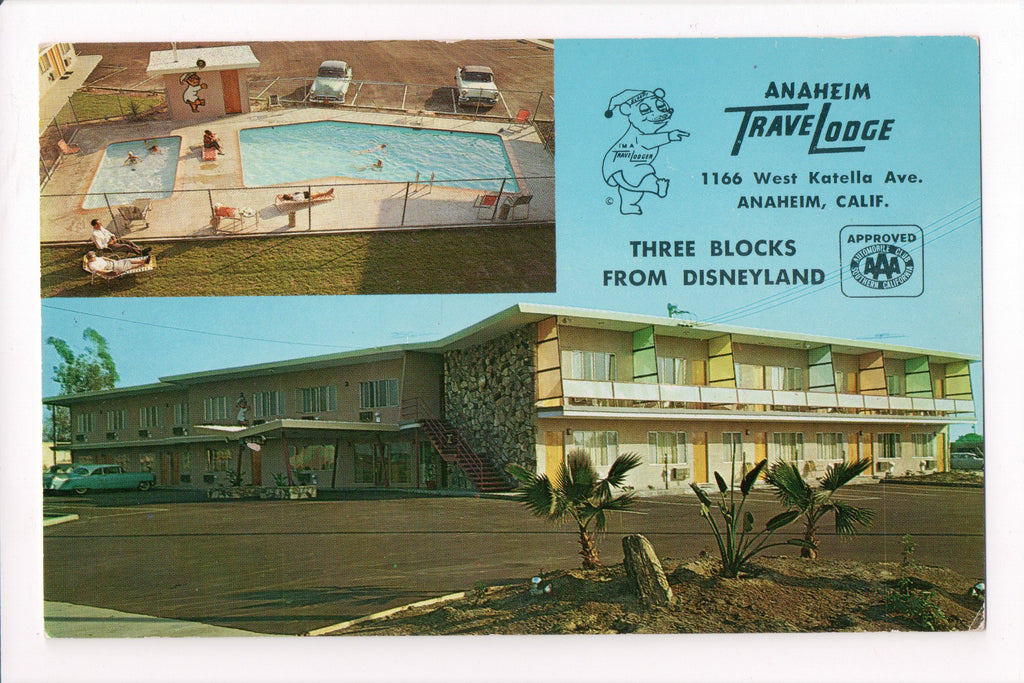 CA, ANAHEIMA - TraveLodge multi view postcard - A06760