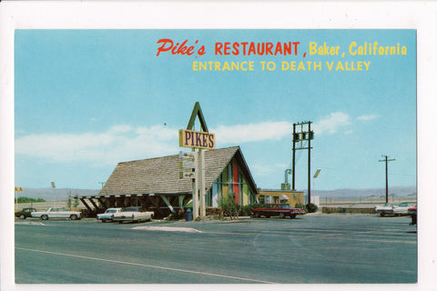 CA, Baker - Pikes Restaurant near Death Valley - postcard - w03810