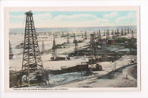 CA, BAKERSFIELD - Oil Fields with derricks (original SOLD) - C06325