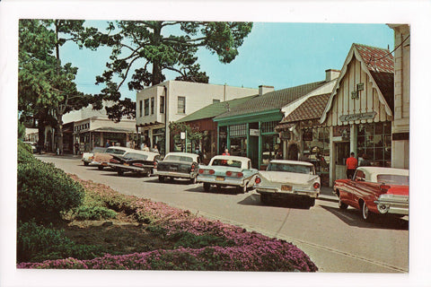 CA, Carmel by the Sea - Ocean Avenue - Shops, old Cars - A06730
