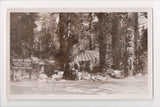 CA, EMERALD BAY - Bay View Resort, totem poles closeup (original SOLD) CP0362