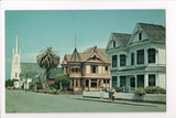 CA, Ferndale - Street Scene, Residences and church - w02401