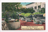 CA, Hollywood - Gourmet Restaurant, umbrellas over tables - B05301