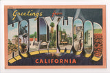 CA, Hollywood - Greetings from, Large Letter postcard - MB0577