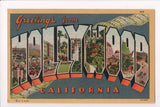 CA, HOLLYWOOD - Greetings from, Large Letter (original SOLD) MB0548