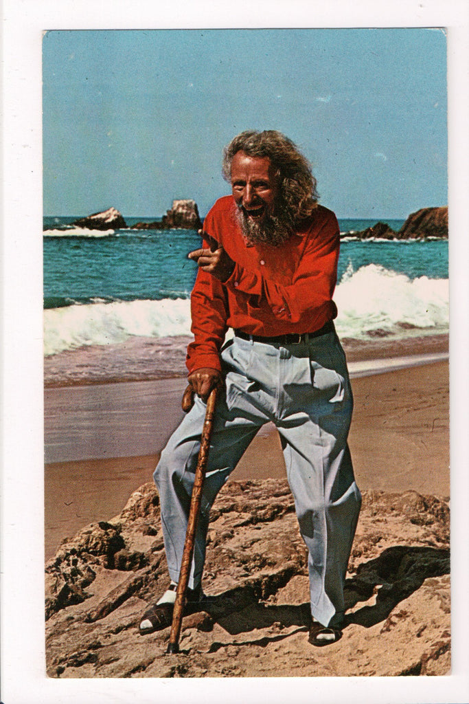 CA, Laguna Beach - Eiler Larsen closeup with walking cane - w04598