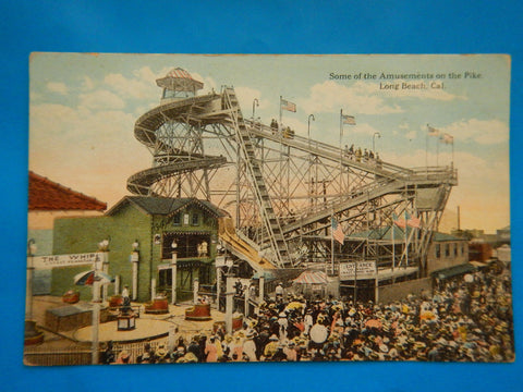 CA, LONG BEACH - Amusements on the Pike, The Whip sign - B11157