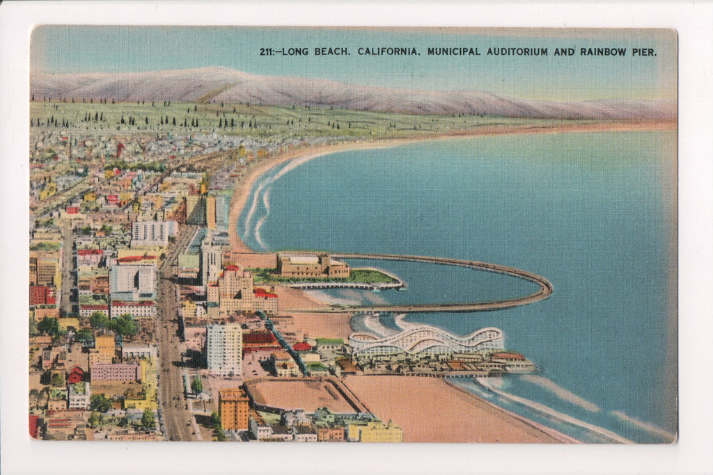 CA, Long Beach - Municipal Auditorium, Rainbow Pier, amusement rides - D18116