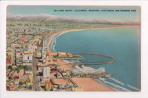 CA, LONG BEACH - Municipal Auditorium, Rainbow Pier, amusement rides - D18116