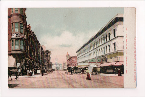 CA, OAKLAND - Washington St - DENTIST / FEET signs - postcard - MB0736