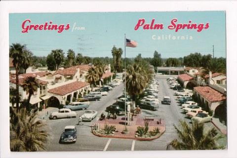 CA, Palm Springs - Greetings From @1957 Ferris H Scott postcard - w00867