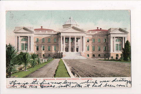 CA, PALO ALTO - Stanford University, Gymnasium - @1912 postcard - w00955