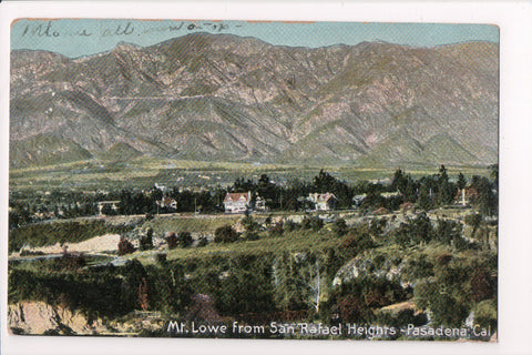 CA, PASADENA - Mt Lowe from San Rafael Heights @1907 (original SOLD) w01531