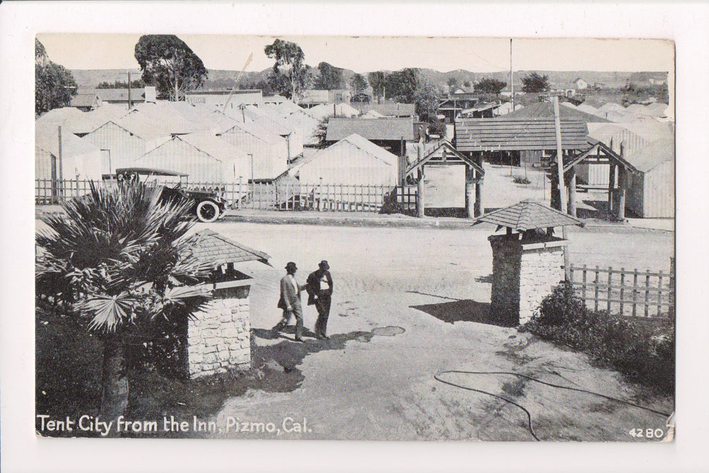 CA, Pizmo - Tent City from the Inn - PISMO, CA? - CP0665