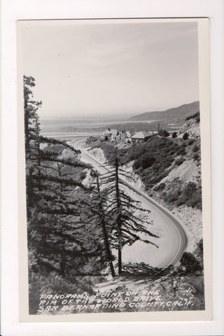 CA, SAN BERNARDINO COUNTY - rim of the World Drive aerial - RPPC - G06085