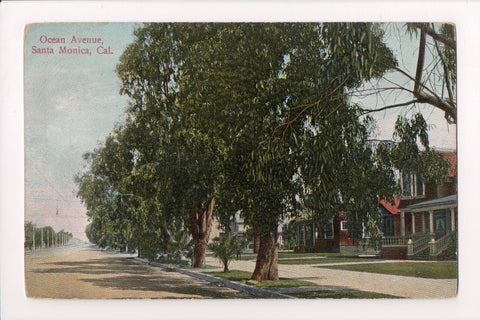 CA, Santa Monica - Ocean Avenue - M Rieder No 4632 postcard - CP0056