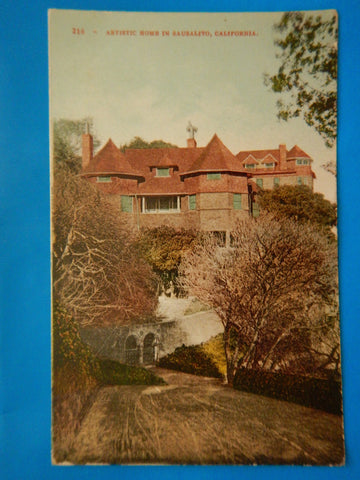 CA, Sausalito - Residential Home postcard - B11238