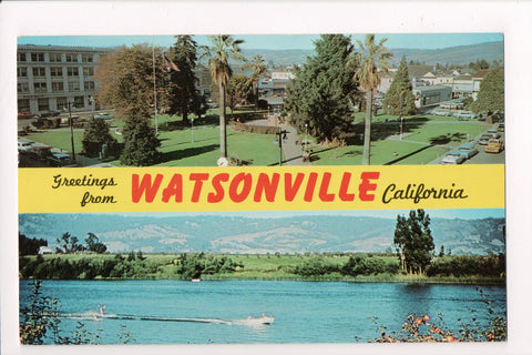 CA, Watsonville - Greetings from - multi view postcard - w01449