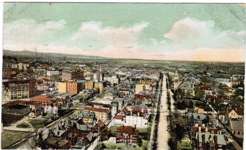 CO, Denver - BEV looking North East from Capitol postcard - E04047