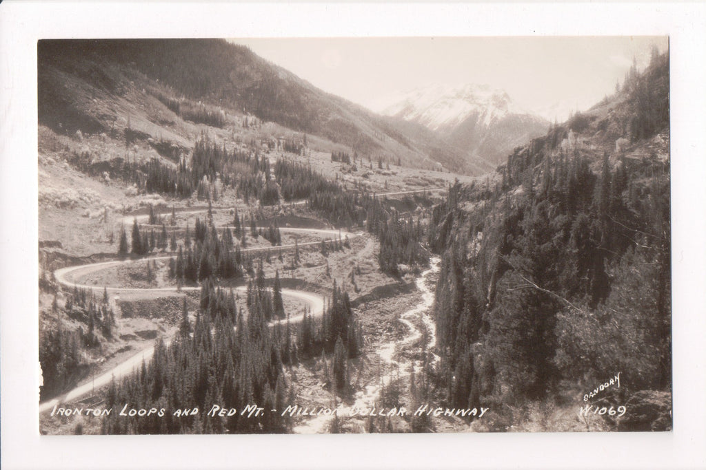 Co, IRONTON LOOPS - Red Mtns - Million Dollar Highway - Sanborn RPPC - A17295