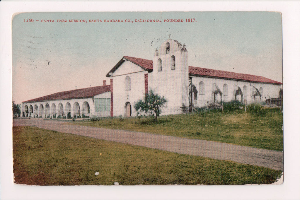 CA, SANTA BARBARA - Santa Ynez Mission, Founded 1817 postcard - CP0057