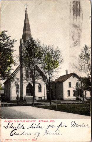 WI, Neenah - Danish Lutheran Church, building postcard - CP0549