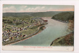 PA, Oil City - Bird Eye along Allegany including buildings - CP0557