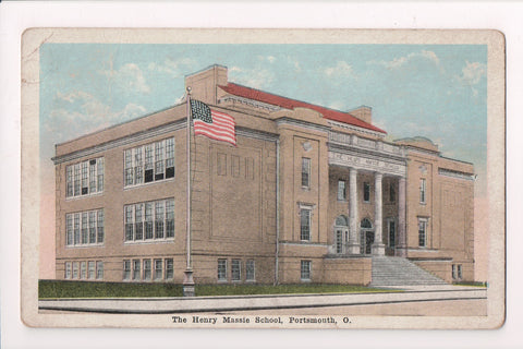 OH, Portsmouth - HENRY MASSIE SCHOOL - H A Lorberg postcard - CR0391