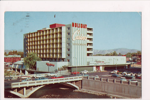 NV, RENO - Holiday Hotel with Casino sign postcard - CR0419