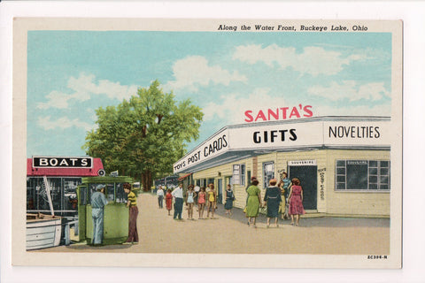 OH, Buckeye Lake - Santas Gifts, Post Cards, Toys, Novelties, Boats - cr0420