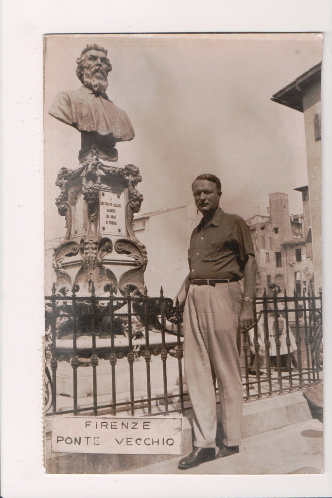 Foreign postcard - FIRENZE (Florence), Italy - Ponte Vecchio RPPC - CR0621