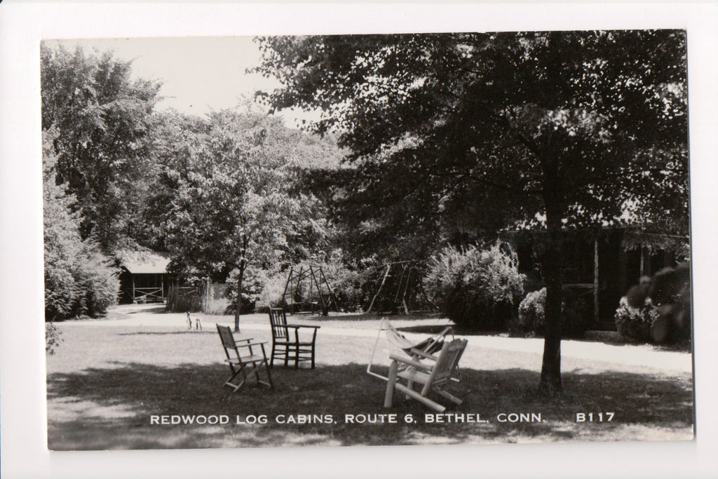 CT, BETHEL - Redwood Log Cabins, Route 6 - RPPC - w02405