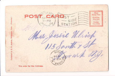 pm FLAG KILLER - CT, Bridgeport - 1906 cancel - EAST SIDE STATION - A10013c