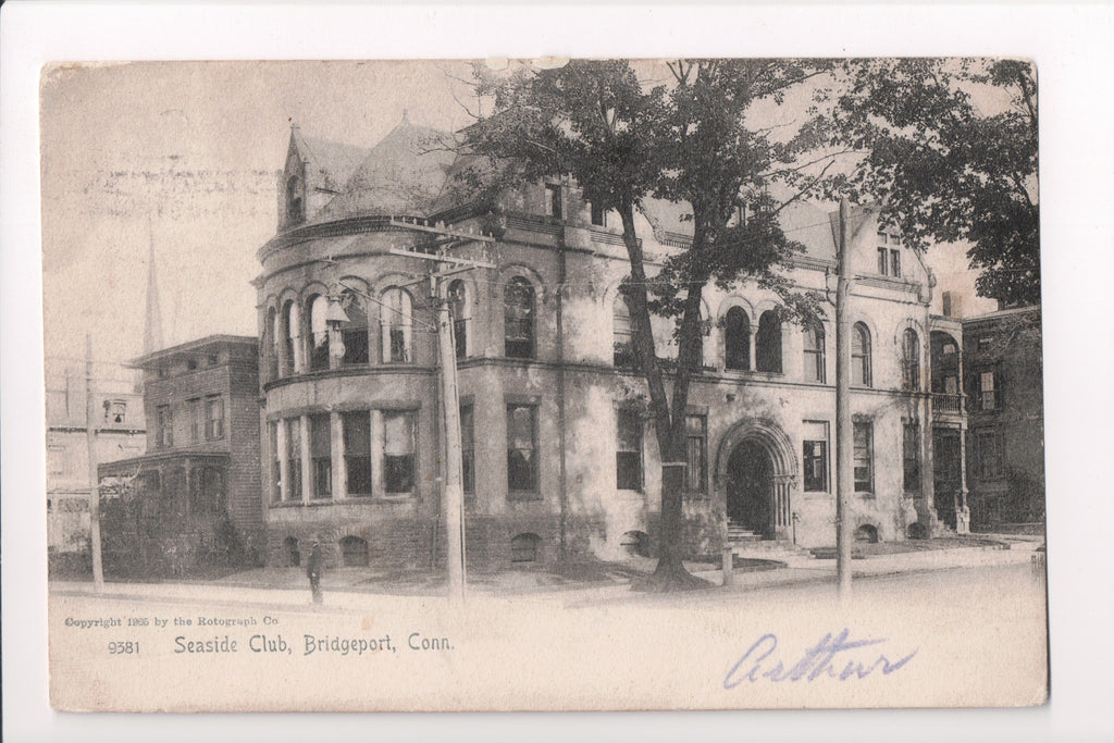 CT, BRIDGEPORT - Seaside Club - H H Jackson postcard - A10013c