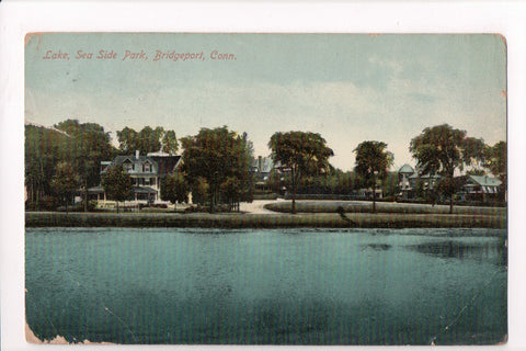 CT, Bridgeport - Sea Side Park, Lake, buildings - B17060
