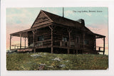 CT, Bristol - The Log Cabin closeup postcard - E04079