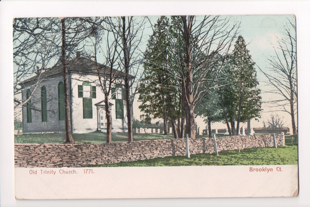 CT, BROOKLYN - Old Trinity Church, 1771 - postcard - B06365