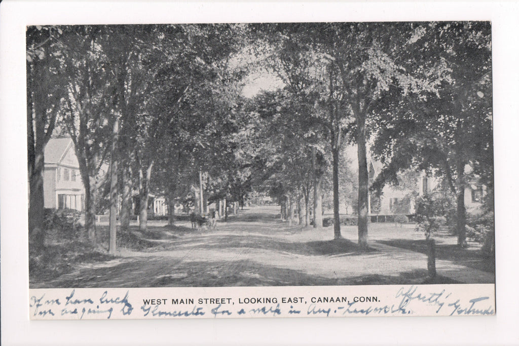 CT, CANAAN - West Main Street postcard from 1908 - G03216