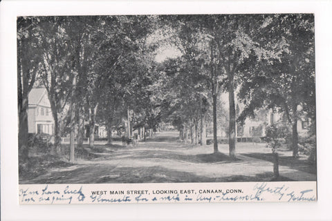 CT, Canaan - West Main Street postcard from 1908 - G03216