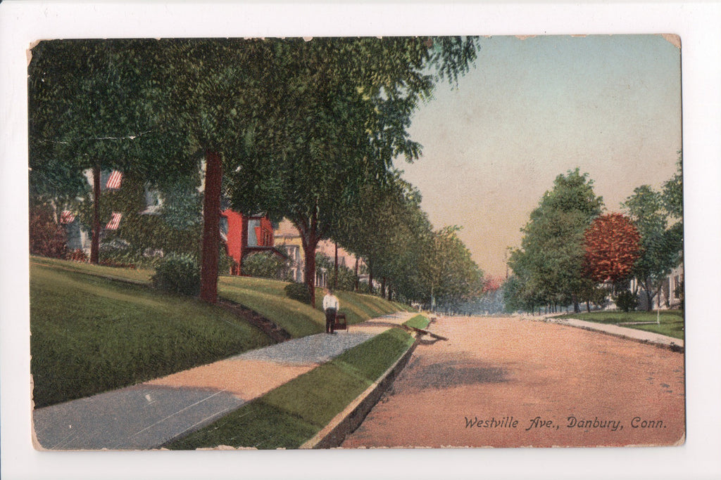 CT, DANBURY - Westville Ave postcard - B17019